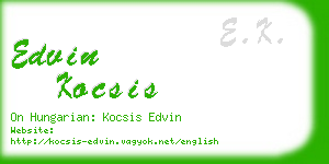 edvin kocsis business card
